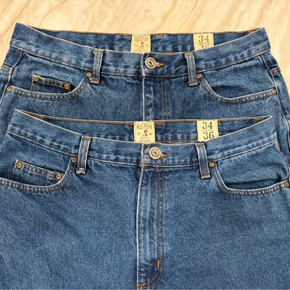 Lot of 2 Red Head Men’s medium wash Classic fit Jeans Size 34x36 EUC